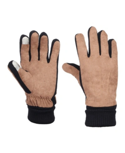 Gallery Seven Men's Stretch-fit Winter Gloves In Brown