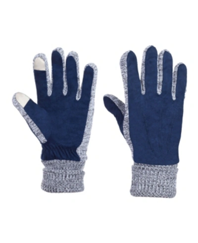 Gallery Seven Men's Stretch-fit Winter Gloves In Navy