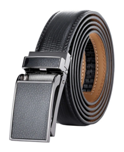 Mio Marino Men's Linxx Designer Ratchet Leather Belt In Black