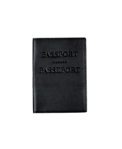 Champs Men's  Genuine Leather Passport Holder In Black