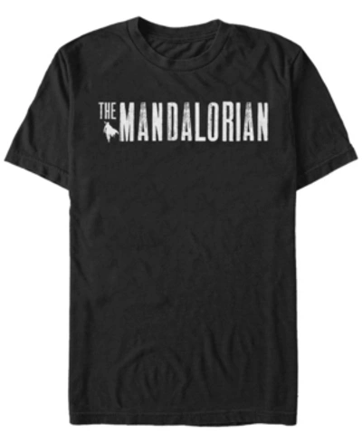 Fifth Sun Star Wars The Mandalorian Simple Logo Short Sleeve Men's T-shirt In Black