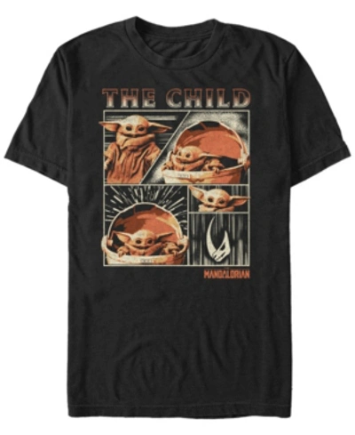 Fifth Sun Men's The Child Panel Short Sleeve Crew T-shirt In Black