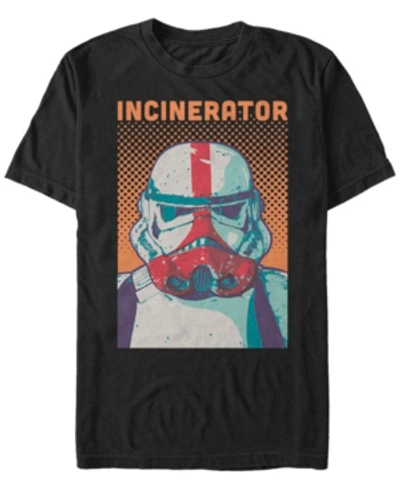 Fifth Sun Star Wars The Mandalorian Incinerator Trooper Comic Portrait Short Sleeve Men's T-shirt In Black