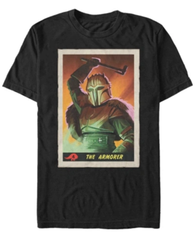 Fifth Sun Star Wars The Mandalorian The Armorer Card Short Sleeve Men's T-shirt In Black