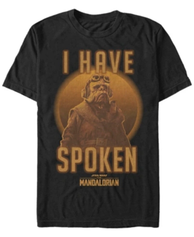 Fifth Sun Men's Star Wars The Mandalorian Kuill I Have Spoken Circle Short Sleeve T-shirt In Black