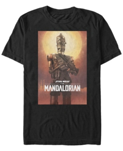 Fifth Sun Star Wars The Mandalorian Ig-11 Character Poster Short Sleeve Men's T-shirt In Black