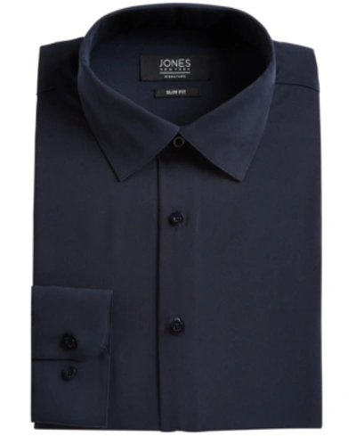 Jones New York Men's Slim-fit Stretch Cooling Tech Dress Shirt In Navy