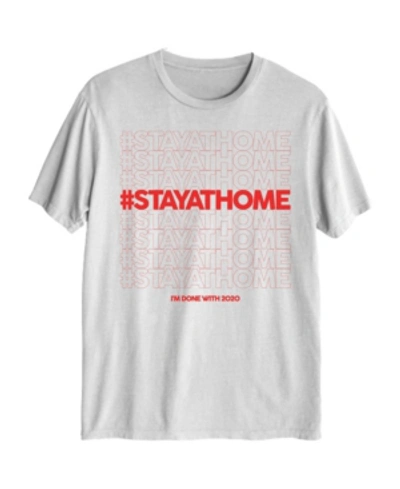Hybrid Men's Stay At Home Graphic T-shirt In White