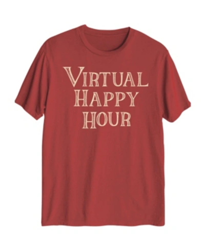 Hybrid Men's Virtual Happy Hour Graphic T-shirt In Red