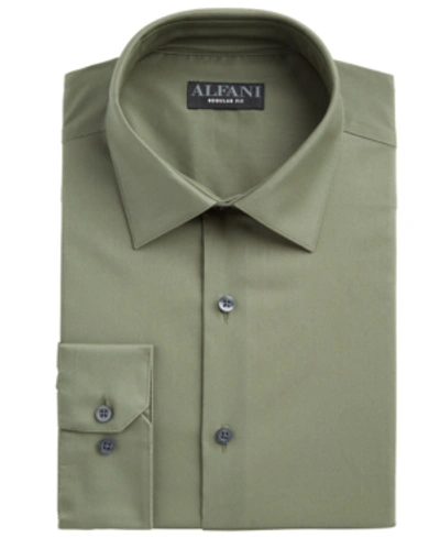 Alfani Men's Classic/regular Fit Performance Stretch Solid Dress Shirt, Created For Macy's In Dusty Rose