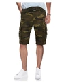 X-ray Belted Twill Trim Cargo Shorts In Brown Camo