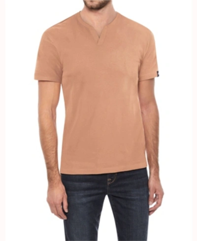 X-ray Men's Basic Notch Neck Short Sleeve T-shirt In Cantaloupe