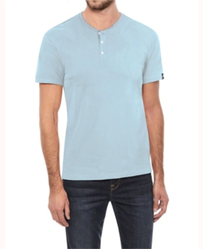 X-ray Men's Basic Henley Neck Short Sleeve T-shirt In Light Blue