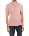 X-ray Men's Basic Notch Neck Short Sleeve T-shirt In Dusty Peach