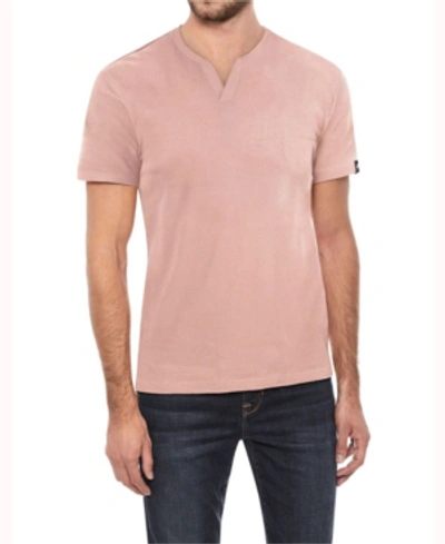X-ray Men's Basic Notch Neck Short Sleeve T-shirt In Dusty Peach
