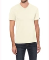 X-ray Men's Basic V-neck Short Sleeve T-shirt In Butter Cream