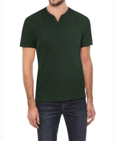 X-ray Men's Basic Henley Neck Short Sleeve T-shirt In Hunter