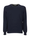 Brunello Cucinelli Men Wool Sweater In Blue