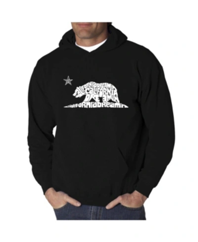 La Pop Art Men's California Dreamin Word Art Hooded Sweatshirt In Black