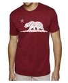 La Pop Art Men's Premium Word Art T-shirt - California Dreamin In Burgundy