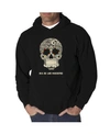 La Pop Art Men's Dia De Los Muertos Word Art Hooded Sweatshirt In Black