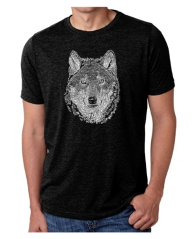 La Pop Art Men's Premium Word Art T-shirt In Black