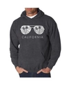La Pop Art Men's California Shades Word Art Hooded Sweatshirt In Gray