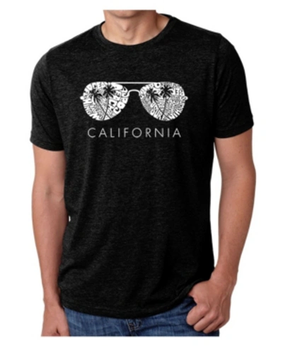 La Pop Art Men's Premium Word Art T-shirt In Black