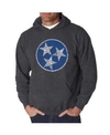 La Pop Art Men's Tennessee Tristar Word Art Hooded Sweatshirt In Gray