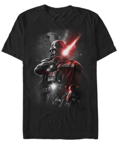 Fifth Sun Men's Star Wars Darth Vader Lightsaber Portrait Short Sleeve T-shirt In Black