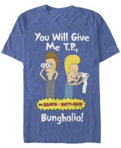 Fifth Sun Men's Beavis And Butthead Come For Your Tp Short Sleeve T-shirt In Royal Blue