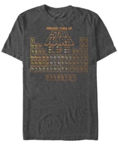 Fifth Sun Men's Star Wars Golden Rule Periodic Table Of Characters Short Sleeve T-shirt In Dark Gray