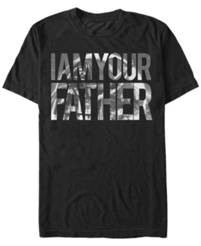 Fifth Sun Men's Star Wars Vader I Am Your Father Art Fill Short Sleeve T-shirt In Black
