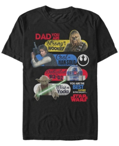 Fifth Sun Men's Star Wars Best Father In The Galaxy Short Sleeve T-shirt In Black