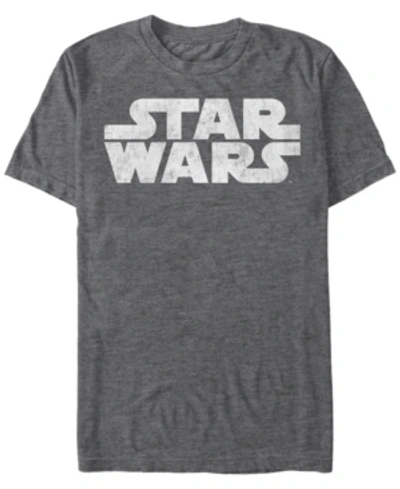 Fifth Sun Men's Star Wars Simple Vintage-like Logo Short Sleeve T-shirt In Dark Gray