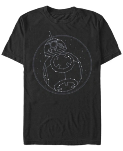 Fifth Sun Men's Star Wars The Rise Of Skywalker Bb-8 Starry Constellation Short Sleeve T-shirt In Black
