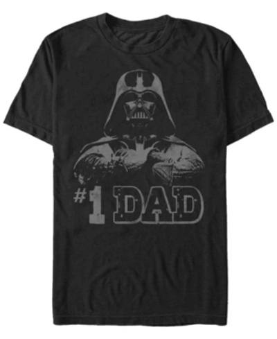 Fifth Sun Men's Star Wars Vader 1 Dad Retro Father's Day Short Sleeve T-shirt In Black