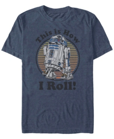 Fifth Sun Men's Star Wars C-3po R2-d2 Besties Badge Short Sleeve T-shirt In Navy