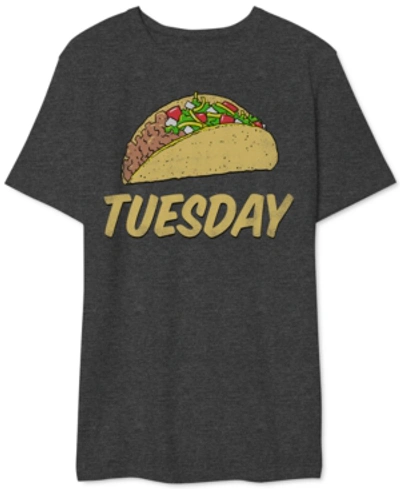 Hybrid Taco Tuesday Men's Graphic T-shirt In Charcoal Heather