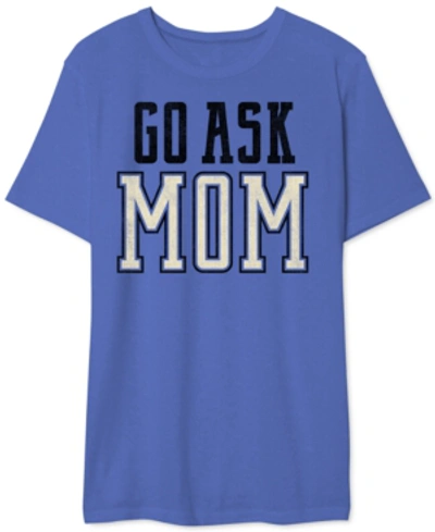Hybrid Go Ask Mom Men's Graphic T-shirt In Royal Heather