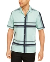 ALFANI MEN'S CLASSIC-FIT STRETCH SEERSUCKER PLAID SHIRT, CREATED FOR MACY'S