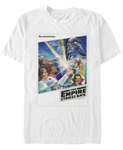 Fifth Sun Men's Star Wars Empire Strikes Back War Isn't Over Poster Short Sleeve T-shirt In White