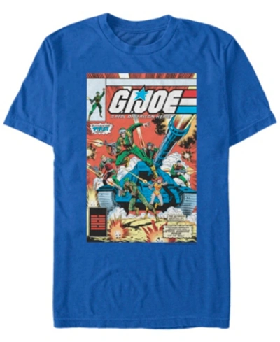 Fifth Sun Men's G.i. Joe Classic Comic Poster Short Sleeve T-shirt In Royal Blue