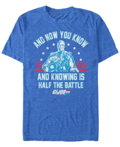 Fifth Sun Men's G.i.joe Knowing Is Half The Battle Short Sleeve T-shirt In Royal Blue