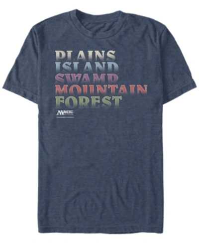 Fifth Sun Men's Magic The Gathering Stacked Settings Short Sleeve T-shirt In Navy