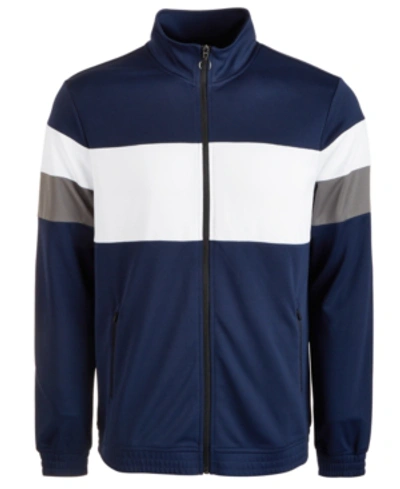 Ideology Id  Men's Colorblocked Track Jacket, Created For Macy's In Night Sky