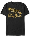 Monopoly Men's Ms  Bling In The New Year Short Sleeve T-shirt In Black