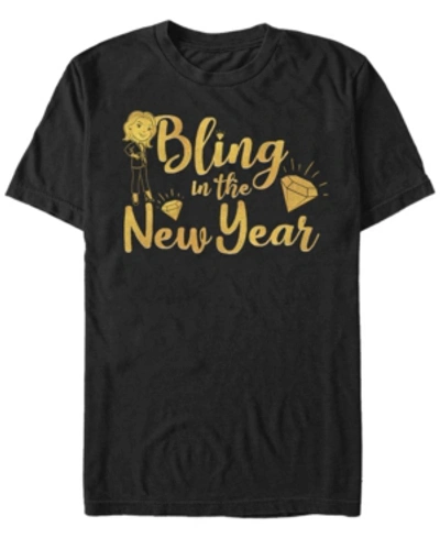 Monopoly Men's Ms  Bling In The New Year Short Sleeve T-shirt In Black