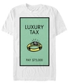 MONOPOLY MONOPOLY MEN'S LUXURY TAX PAY SHORT SLEEVE T-SHIRT