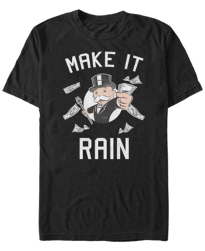 Monopoly Men's Make It Rain Short Sleeve T-shirt In Black